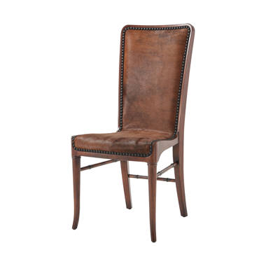 Rustic leather dining chairs hot sale